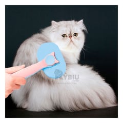 GENERICO - Cepillo Ergonomico para Gatos Rosado Y+Papel de Regalo