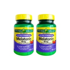 SPRING VALLEY - 2 Melatonina de 10mg sabor a fresa - 120 Tabl