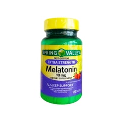 SPRING VALLEY - Melatonina de 10mg sabor a fresa - 120 Tabl