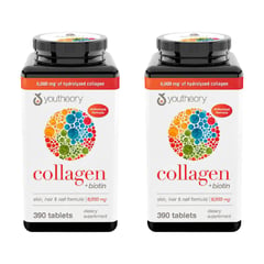 YOUTHEORY - Collagen Plus Biotin 390 tabletas 2 Unidades