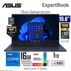 ASUS - Laptop ExpertBook Intel Core i7 1355U 16GB RAM 1TB SSD 156 FHD B1502CVA-NJ1091