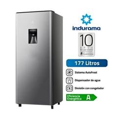 INDURAMA - Refrigeradora 177Lt Con Dispensador RI-289D Silver