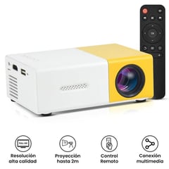 GENERICO - Proyector portatil multimedia led 1080p con control remoto