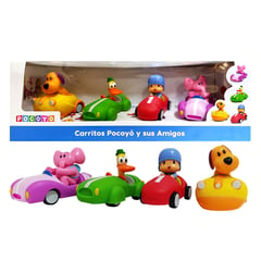 POCOYO - Juguete Set de Vehículos y sus Amigos 4pcs