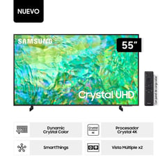 SAMSUNG - TELEVISOR 55" UN55CU8000GXPE 2023 SMART TV CRISTAL 4K UHD