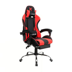 KUZLER - Silla Gamer Rojo Con Masajeador Lumbar