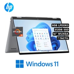 HP - Laptop Envy x360 16-AD0013DX - Ryzen 5 8640HS RAM 8GB Disco 512GB SSD 16″ WUXGA Táctil W11