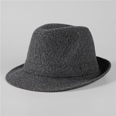 KAST PE - Sombrero Fedora Hombre Fieltro - Gris Oscuro