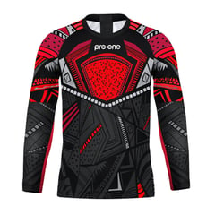 PRO-ONE - CAMISETA DE ARQUERO M-LARGA TEMPO RX NEGRO-ROJO