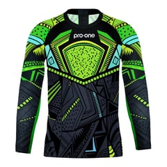 PRO-ONE - CAMISETA DE ARQUERO M-LARGA TEMPO RX NEGRO-VERDE