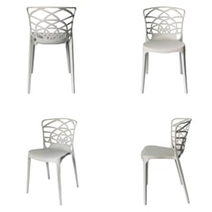 ARKIMUEBLES - Silla de polipropileno modelo Charlize gris - set x 4 sillas