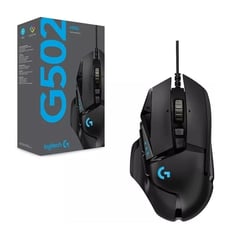 LOGITECH - Mouse juegos deportes electrónicos cable G502 HERO-Negro