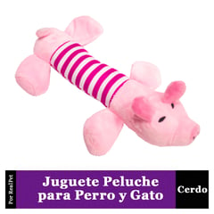 MARCA - Juguete Peluche Cerdito con Sonido para Perro o Gato