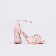 MAGDALENA SHOES - Sandalias Fiesta Moño Rosa satin