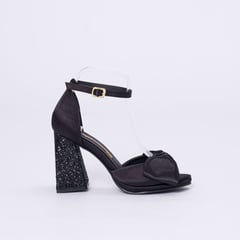 MAGDALENA SHOES - Sandalias Fiesta Moño Negro satin