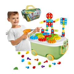 GENERICO - Juguete Creativo Puzzle 2d Y 3d Para Niños 267 Pzas Taladro