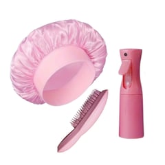 GENERICO - Kit de 3 accesorios para el cuidado del cabello color rosa