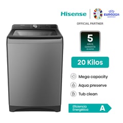 HISENSE - Lavadora 20Kg Carga Superior WT3T2023UT Gris