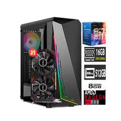 GAMEMAX - Computadora PC GAMER Core I7 6700 16GB RAM SSD 500GB Tvideo RX 580 8GB CASE RGB