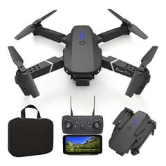 GENERICO - Drone E88 Pro con Doble Camara HD incluye Estuche y Repuestos