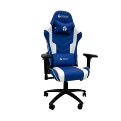 TEROS - Silla gamer TE-8126B Azul y Blanco