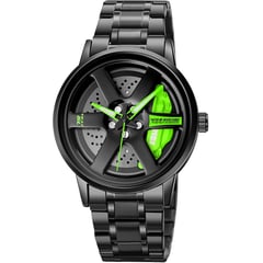 SKMEI - Reloj Tuning Rueda Neumático Deportivo Giratorio Negro