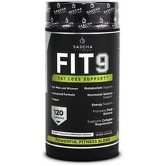 SASCHA FITNESS - Fit 9 Fat Loss Support Powerful Fitness 120 Capsulas