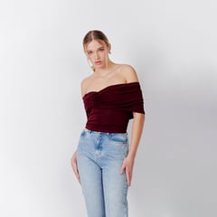 LUVARO - Top off shoulder aro para mujer