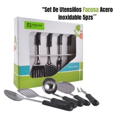 FACUSA - Set De Utensilios Acero Inoxidable 5pzs