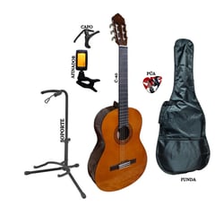 YAMAHA - Pack de guitarra C40 &Estuche&Parante&Afinador&Capo