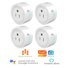 MADTRONIX - Enchufe Inteligente Smart Wifi compatible Google y Alexa Pack x 4