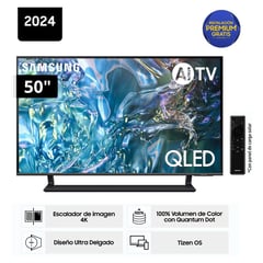 SAMSUNG - Televisor QLED Tizen OS Smart Tv 50" 4K 50Q60D - Nuevo 2024