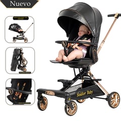 STOKKER BABY - Coche Carriola Giratorio V16 Plus Negro