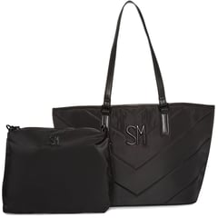 ASIA IMPORT - Bolso de Hombro Negro Tote Steve Madden + Morral