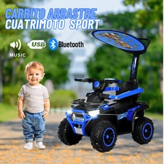 GENERICO - Carro de Juguete Arrastre Cuatrimoto Turbo para niño