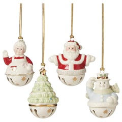 LENOX - Adornos cascabel navidad - pack x 4 - Santa Claus