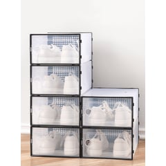 GENERICO - Set De 20 Cajas Organizador De Zapatos Con Ventilación - Negro