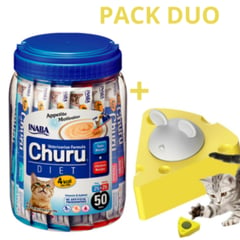 CHURU - DUO VET DIET - ATUN POLLO 50 U (PACK CATNIP QUESITO)