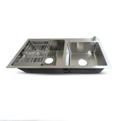 FRATELLI - LAVADERO DE COCINA SATINADO DOBLE POZA PRM-7843S