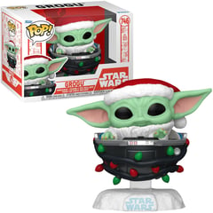 FUNKO - Pop Grogu Navideño en Nave 746 - Star Wars Mandalorian