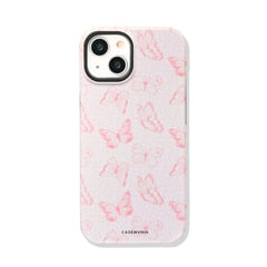 CASEMANIA - Case iPhone Doble Antishock Mariposas rosadas Iphone 15PRO MAX