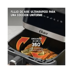 OSTER - FREIDORA DE AIRE DIGITAL DE 6 LITROS DIAMOND FORCE CKSTAF60WDDF