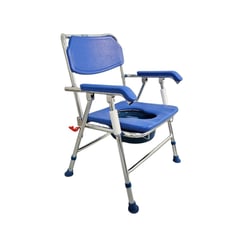 GENERICO - Silla Inodoro Portátil Plegable de Aluminio con Asiento PVC