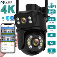 OEM - Camara de Seguridad WIFI PTZ Doble Lente 360 Exterior Alarma