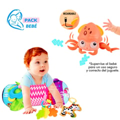 MEYING - Pack Niña -Rodillo para el Gateo y Pulpo Bailarín Recargable