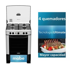 MABE - COCINA 4 HORNILLAS INOXIDABLE CMP6014AG0 SILVER