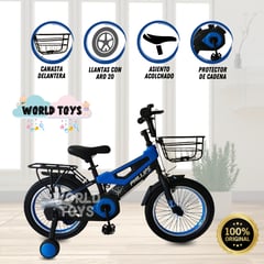 PHILIPS - Bicicleta para Niños Aro 20 «FAST NOVA» Blue