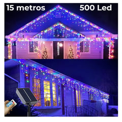 ARTEZA - Luces solares de Navidad para exteriores 500 luces LED-15 Metros