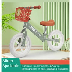 GENERICO - BICICLETA DE EQUILIBRIO BALANCE VINTAGE PARA NIÑOS-VERDE