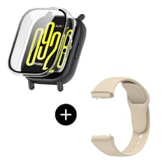 GENERICO - Pack case protector + correa beige para Redmi MI Watch 5 Lite